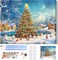 Paint by Numbers Kits for Adults Beginners on Framed Canvas, Christmas Night Tree Landscapes DIY Adults Paint by Numbers Kits, Color by Number Acrylic Easy Painting Number Kit Art and Craft 12x16inch